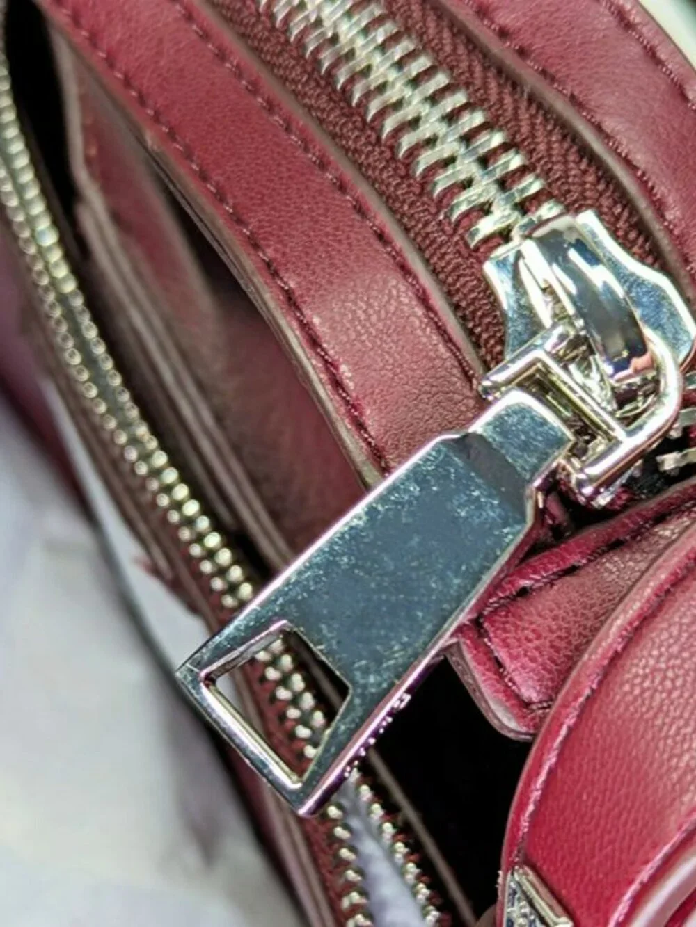 DKNY Willa Women's Small Top Handle Satchel Bag in Burgundy (MSRP $198)